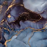 Фотообои Синий мрамор флюид с позолотой в интерьере. Вариант 