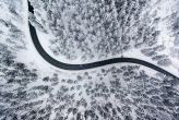 Фотообои Зимняя тропа в интерьере. Вариант 