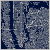 Фотообои Нью-йоркская векторная карта в интерьере. Вариант 