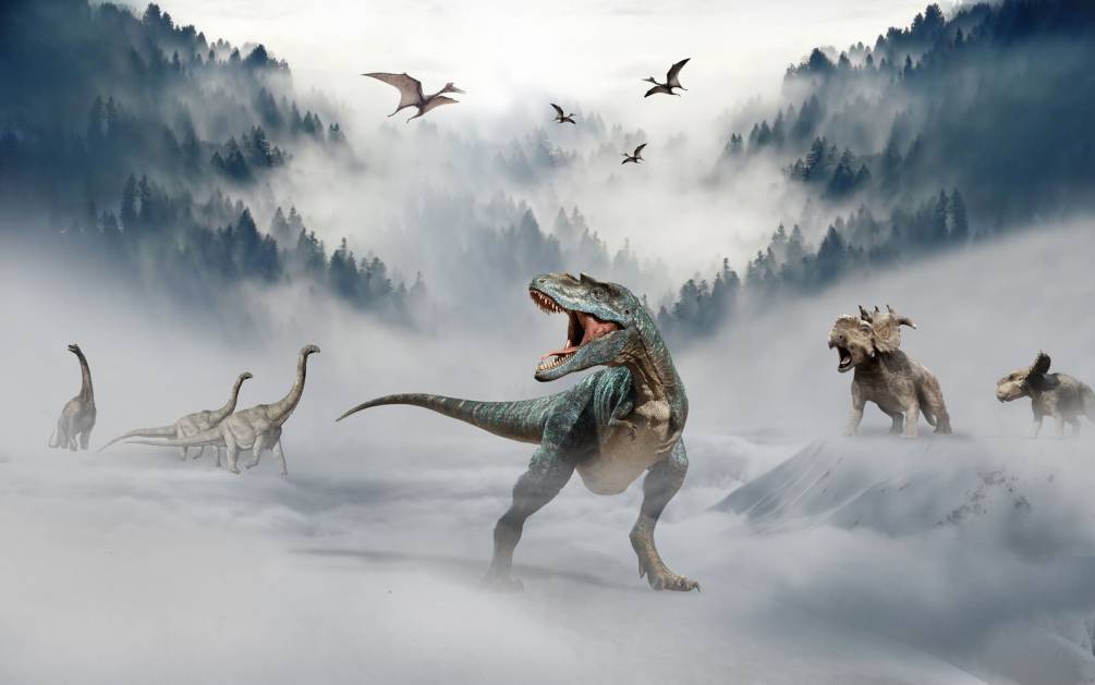 Фотообои Нашествие динозавров