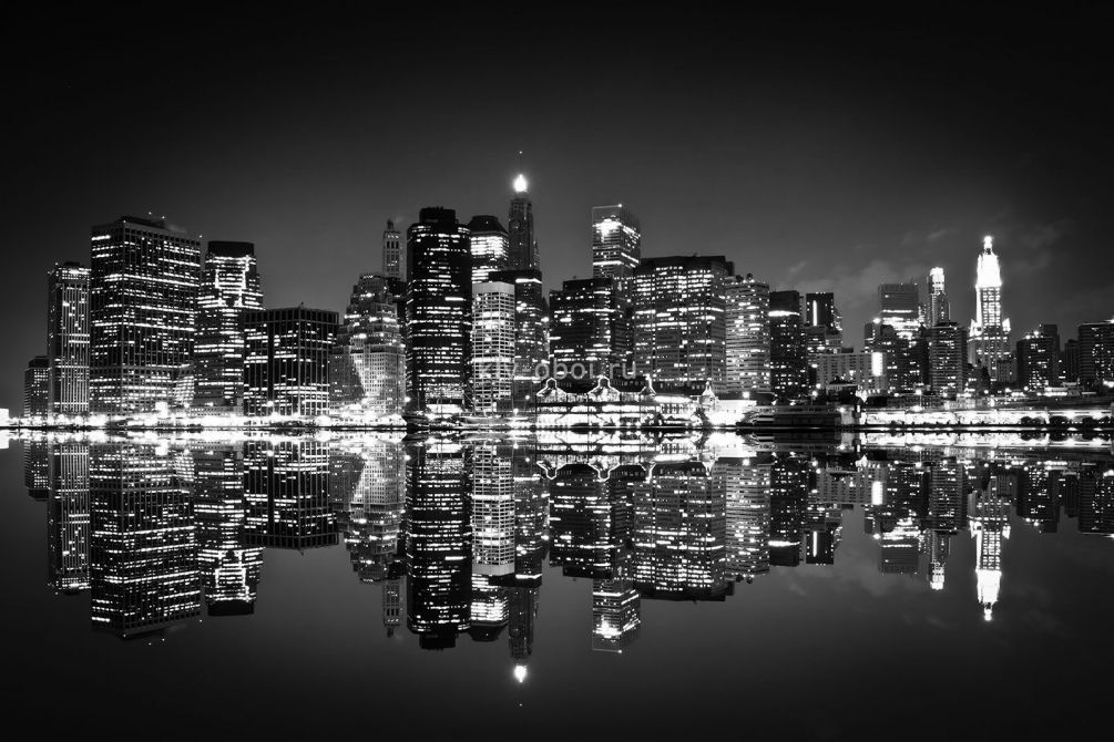 Фотошпалери Відображення нічного міста