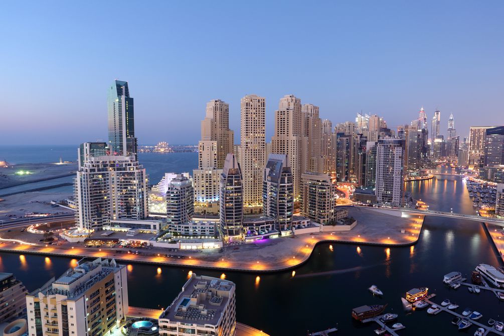 Фотошпалери Сутінки над Дубаї