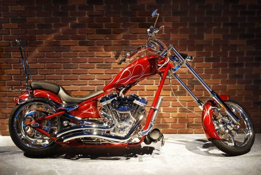 Фотообои Красный крутой мотоцикл