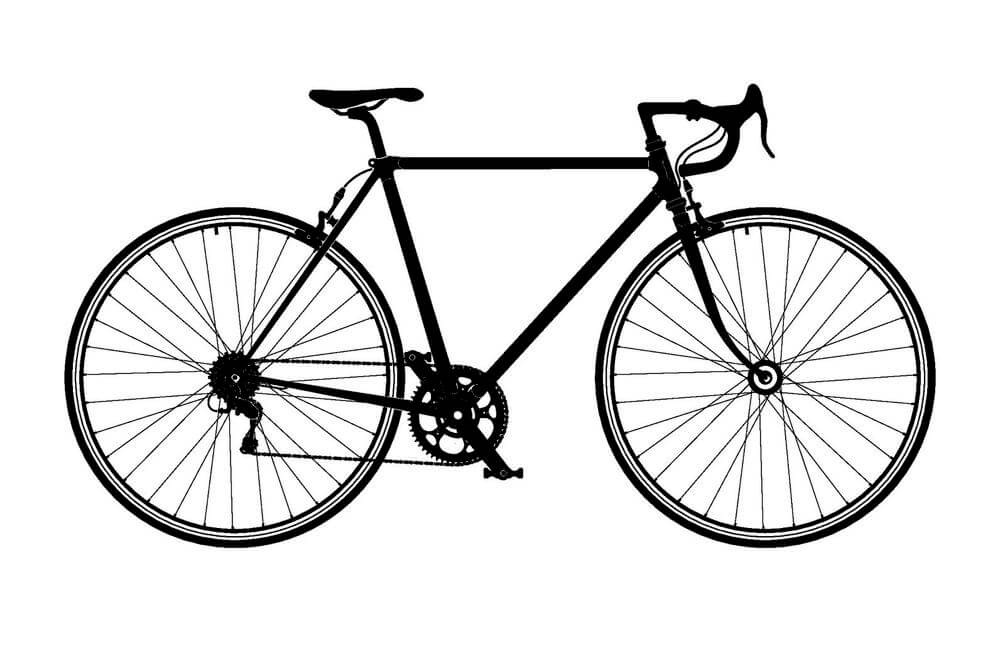 Фотообои Велосипед на белом фоне