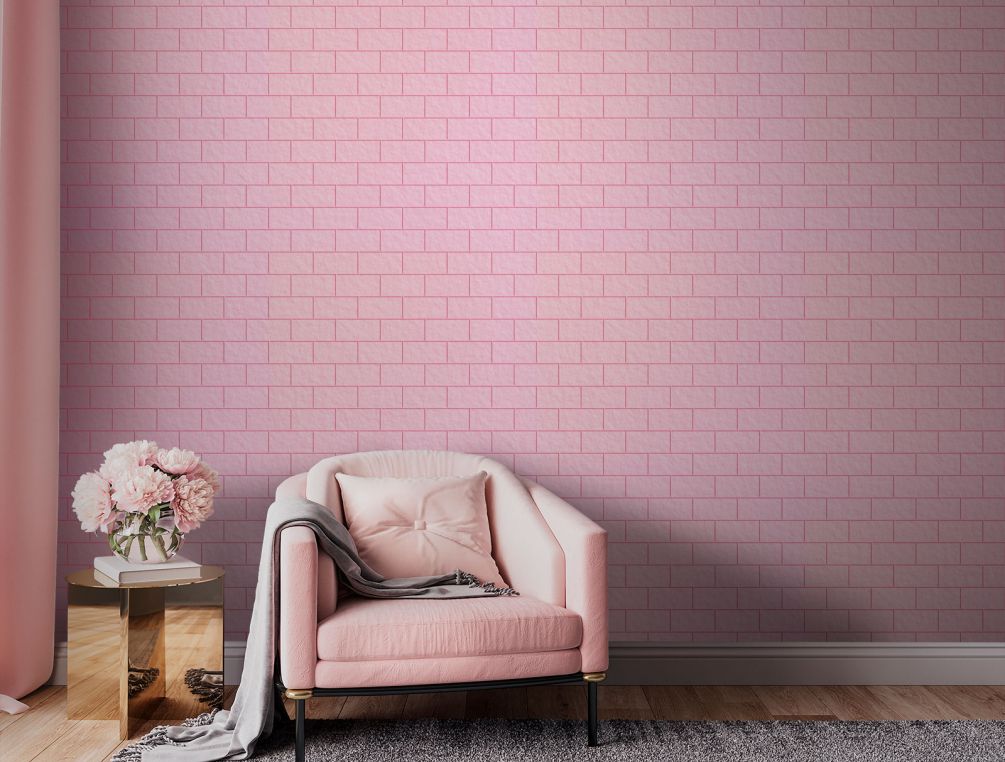 Фотообои Розовая кирпичная стена