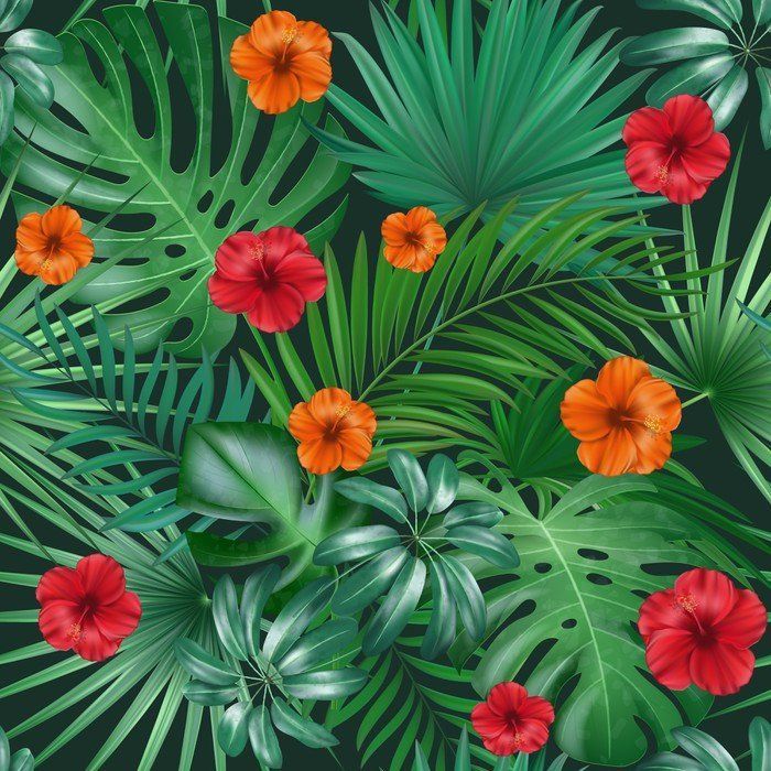 Фотошпалери Квіти в джунглях